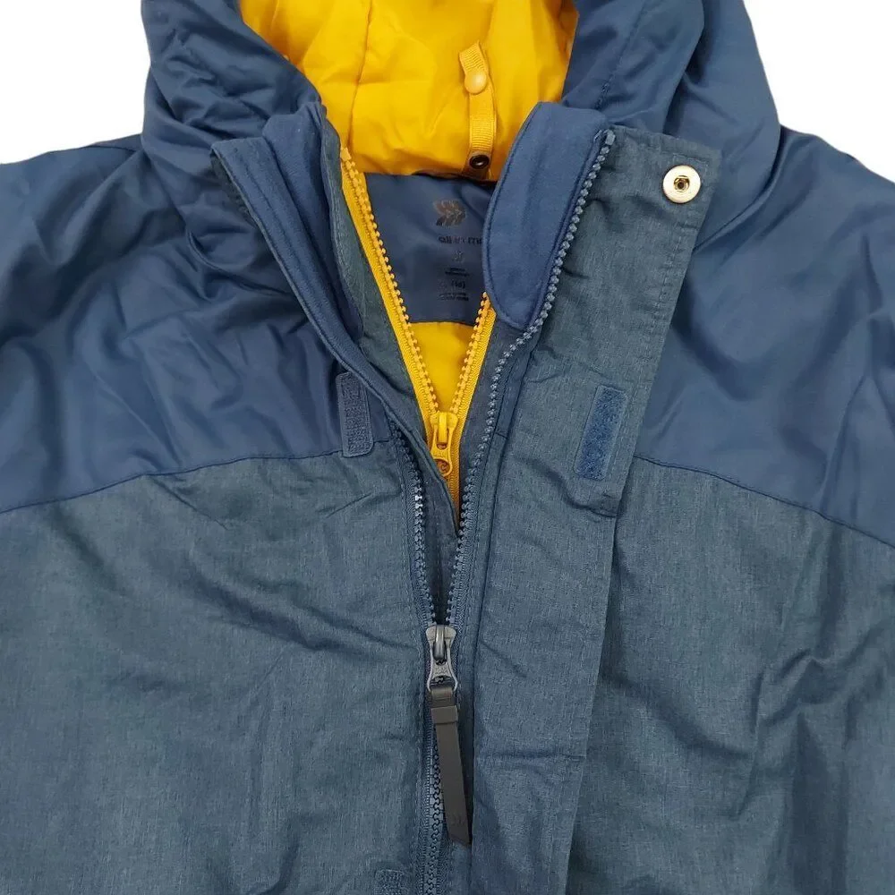 All In Motion Soft Shell Hooded Jacket Youth XL 16 Blue Zip Up Insulated Winter
